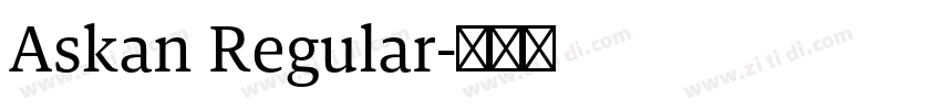 Askan Regular字体转换